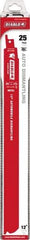 Freud - 12" Long x 1" Thick, Bi-Metal Reciprocating Saw Blade - Straight Profile, 14 to 18 TPI, Toothed Edge, Tang Shank - Industrial Tool & Supply