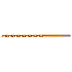 #4 RHS / RHC HSS-CO 8% (M42) 135 Degree Split Point Q-Cobalt Wide Land Parabolic Taper Length Drill - TiN - Industrial Tool & Supply