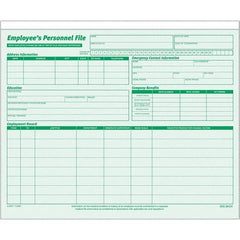 TOPS - 11-3/4 x 9-1/4", Letter Size, Green, File Folders with Top Tab - Straight Tab Cut Location - Industrial Tool & Supply