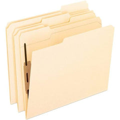 Pendaflex - 8-1/2 x 11", Letter Size, Manila, File Folders with Top Tab - 11 Point Stock, Assorted Tab Cut Location - Industrial Tool & Supply