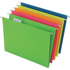 Pendaflex - 8-1/2 x 11", Letter Size, Assorted Colors, Hanging File Folder - 11 Point Stock, 1/5 Tab Cut Location - Industrial Tool & Supply