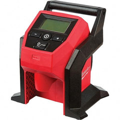 Milwaukee Tool - 12 Volt Automatic Tire Inflator Tool - 120 psi, 26" Hose Length, Tool Only, Auto Shut-Off, Compact, Portable, Anti-Vibration Feet, Weather Resistant, Impact Resistant - Industrial Tool & Supply