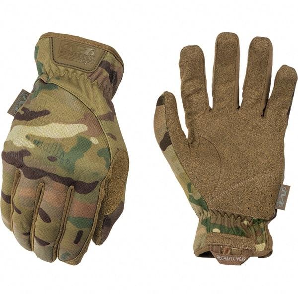 Mechanix Wear - Size XL Work Gloves - For Mechanic's & Lifting, Uncoated, Elastic Band Cuff, Full Fingered, Camouflage, Paired - Industrial Tool & Supply