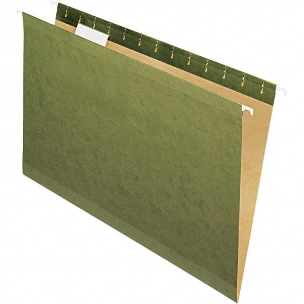 Pendaflex - 8-1/2 x 14", Legal, Standard Green, Hanging File Folder - 11 Point Stock, Straight Tab Cut Location - Industrial Tool & Supply