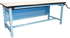 Proline - 72 Wide x 30" Deep x 42" High, Static Dissipative Workbench - T-Molded Edge, Adjustable Height Legs, Blue - Industrial Tool & Supply