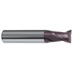 3/8 Dia. x 2 Overall Length 2-Flute Square End Solid Carbide SE End Mill-Round Shank-Center Cut-Firex - Industrial Tool & Supply