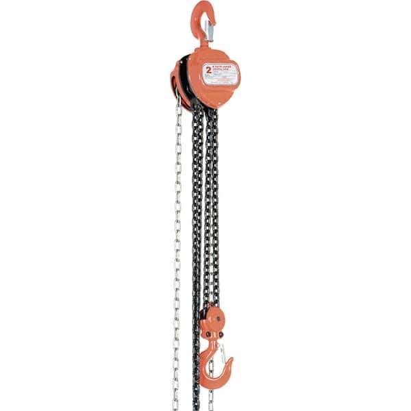 Vestil - 4,000 Lb Lifting Capacity, 20' Lift Height, Hand Hoist - Made from Chain - Industrial Tool & Supply
