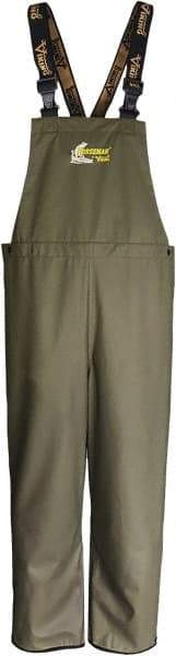 Viking - Size 2XL, Moss Green, Waterproof Bib Overall - Take Up Snaps Ankle - Industrial Tool & Supply