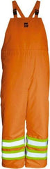 Viking - Size L, High Visibility Orange, Cold Weather Bib Overall - Hook & Loop Ankle - Industrial Tool & Supply