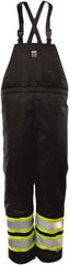Viking - Size L, Black, Cold Weather Bib Overall - Hook & Loop Ankle - Industrial Tool & Supply