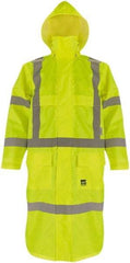 Viking - Size 2XL, High Visibility Lime, Coat - 51" Chest, 2 Pockets, Detachable Hood, Hook & Loop Wrist - Industrial Tool & Supply