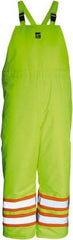 Viking - Size XL, High Visibility Lime, Cold Weather Bib Overall - Hook & Loop Ankle - Industrial Tool & Supply