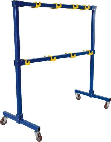 Vestil - 2 Shelf, 1,000 Lb Capacity, Blue Gantry - 77-1/16" Wide x 76-11/16" High x 39" Deep - Industrial Tool & Supply