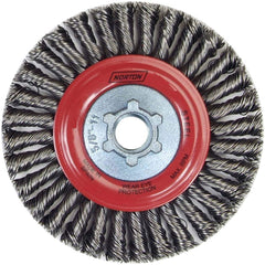 Norton - 9" OD, 5/8-11 Arbor Hole, Stringer Bead Carbon Wheel Brush - Industrial Tool & Supply