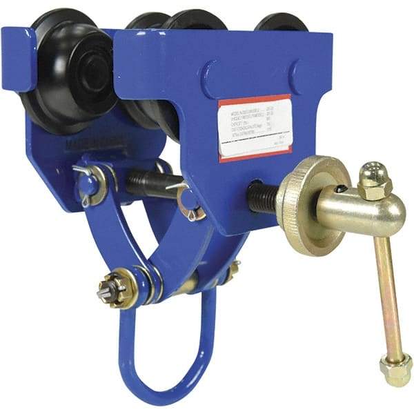 Vestil - 0.15 Ton Capacity Quick Install Manual Trolley - 4" to 8" Flange Width - Industrial Tool & Supply