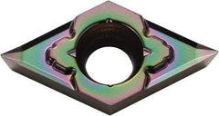 Kyocera - DCGT21502 MP Grade PDL025 Carbide Turning Insert - Al2O3 Finish, 55° Diamond, 1/4" Inscr Circle, 3/32" Thick, 0.0039" Corner Radius - Industrial Tool & Supply