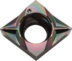 Kyocera - CCGT32502 MFP Grade PDL025 Carbide Turning Insert - Al2O3 Finish, 80° Diamond, 3/8" Inscr Circle, 5/32" Thick, 0.0039" Corner Radius - Industrial Tool & Supply