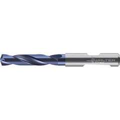Walter-Titex - 7.5mm 140° Solid Carbide Screw Machine Drill Bit - Right Hand Cut, 41mm Flute Length, 79mm OAL, Straight Shank with Weldon Flat - Industrial Tool & Supply