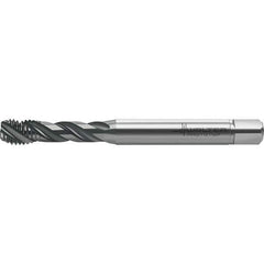 Walter-Prototyp - M8x1.25 Metric 3 Flute 6HX Semi-Bottoming Spiral Flute Tap - High Speed Steel, TiAlN Finish, 90mm OAL, Right Hand Flute, Right Hand Thread, Series TC121 - Exact Industrial Supply