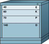 Table-Standard Cabinet - 4 Drawers - 30 x 28-1/4 x 30-1/8" - Single Drawer Access - Industrial Tool & Supply