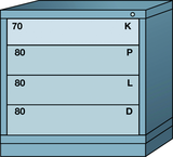 Table-Standard Cabinet - 4 Drawers - 30 x 28-1/4 x 30-1/8" - Single Drawer Access - Industrial Tool & Supply