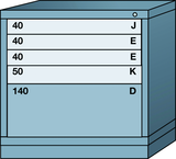 Table-Standard Cabinet - 5 Drawers - 30 x 28-1/4 x 30-1/8" - Multiple Drawer Access - Industrial Tool & Supply