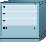 Table-Standard Cabinet - 4 Drawers - 30 x 28-1/4 x 30-1/8" - Multiple Drawer Access - Industrial Tool & Supply