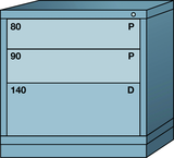 Table-Standard Cabinet - 3 Drawers - 30 x 28-1/4 x 30-1/8" - Multiple Drawer Access - Industrial Tool & Supply