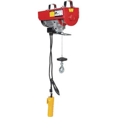 Vestil - 0.2 Ton Capacity, 30 FPM Lift Speed, 115 Volt, Cable Hoist Puller - 18 & 36' Max Lift - Industrial Tool & Supply