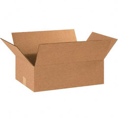 Made in USA - Pack of (25) 12" Wide x 18" Long x 6" High Corrugated Shipping Boxes - Industrial Tool & Supply