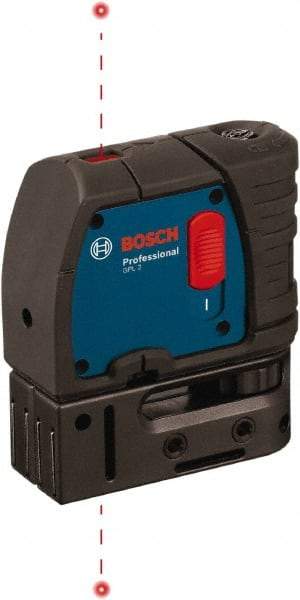 Bosch - 2 Beam 100' Max Range Self Leveling Dot Laser Level - 1/4" at 100' & 1/8" at 30' Accuracy, Battery Included - Industrial Tool & Supply