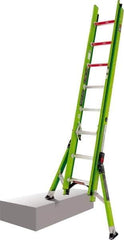 Little Giant Ladder - 16' High, Type IAA Rating, Fiberglass Extension Ladder - 375 Lb Capacity, 14' Working Length - Industrial Tool & Supply