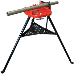 Rothenberger - 1/8" to 6" Pipe Capacity, Portable Tristand Chain Vise with Stationary Head - 16" High, 48 Lb Capacity - Industrial Tool & Supply