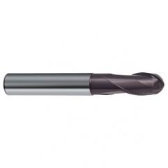 3/8" Dia. - 2-1/2" OAL - 2 FL 30 Helix Firex Carbide Ball Nose End Mill - Industrial Tool & Supply