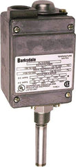 Barksdale - -50 to 75°F Local Mount Temperature Switch - 1/2" NPT, 13/16 x 3-1/8 Rigid Stem, Brass, ±1% of mid-60% of F.S. - Industrial Tool & Supply