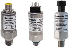 Barksdale - 250 Max psi, ±0.5% Accuracy, 1/4-18 NPT (Male) Connection Pressure Transducer - 4 to 20mA Output Signal, M12 Hirschman Connector Wetted Parts, 1/4" Thread, -40 to 185°F, 28 Volts - Industrial Tool & Supply