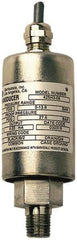 Barksdale - 1,000 Max psi, ±0.25% Accuracy, 1/4-18 NPT (Male) Connection Pressure Transducer - 4 to 20mA Output Signal, Subminiature DIN 43650 Wetted Parts, 1/4" Thread, -40 to 185°F, 30 Volts - Industrial Tool & Supply