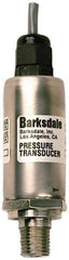Barksdale - 1,000 Max psi, ±0.25% Accuracy, 1/4-18 NPT (Male) Connection Pressure Transducer - 100 mV Full Scale (10mV/V) Output Signal, Shielded & Jacketed Cable - 1m Wetted Parts, 1/4" Thread, -40 to 185°F, 15 Volts - Industrial Tool & Supply