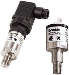 Barksdale - 20 to 120 psi Adjustable Range, 140 Max psi, Compact Pressure Switch - 1/8 NPT Male, 18in Free Leads, SPDT Contact, SS Wetted Parts, 8% Repeatability - Industrial Tool & Supply