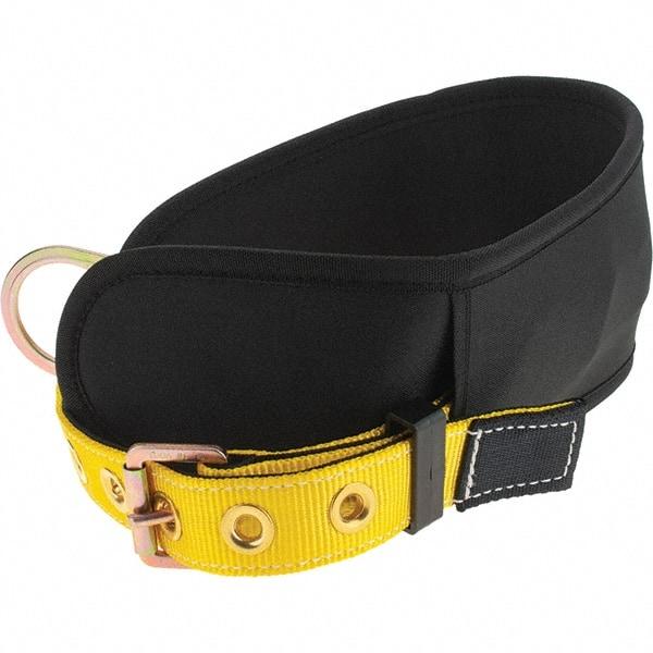 PRO-SAFE - Size S, 32 to 40" Waist, Single D-Ring Style Body Belt - Polyester Webbing, Tongue Buckle Connection - Industrial Tool & Supply