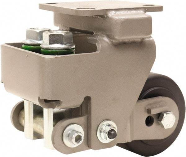 Hamilton - 4" Diam x 2" Wide, Impact-Resistant Cast Nylon Rigid Caster - 1,600 Lb Capacity, Top Plate Mount, 4" x 4-1/2" Plate, Sealed Precision Ball Bearing Bearing - Industrial Tool & Supply