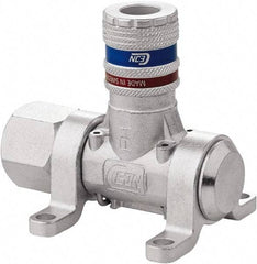 CEJN - 1/2" Inlet, 1/4" Outlet Manifold - 3" Long x 2.28" Wide x 2.7" High, 0.245" Mount Hole, 212°F Max, 230 Max PSI, 1 Inlet Port, 1 Outlet Port - Industrial Tool & Supply