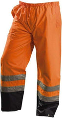 OccuNomix - Size 4XL, High Visibility Yellow, Rain Pants - 2 Pockets, Open Ankle - Industrial Tool & Supply