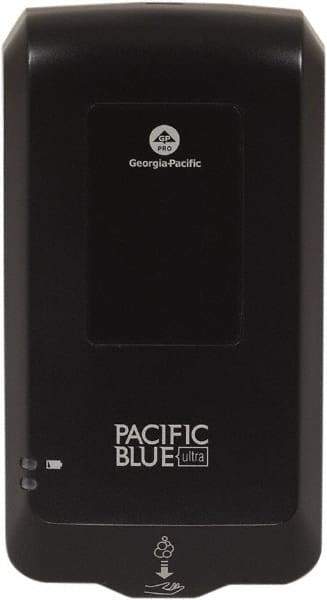 Georgia Pacific - 1000 to 1200 mL Foam Hand Sanitizer Dispenser - Automatic Operation, Plastic, Wall Mounted, Black - Industrial Tool & Supply