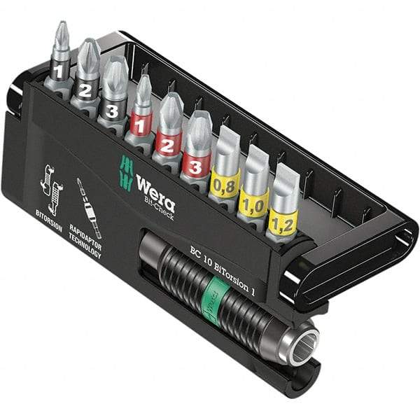 Wera - Power & Impact Screwdriver Bit Sets Point Type: Phillips; Pozidriv; Slotted Tool Type: Phillips; Pozidriv; Slotted - Industrial Tool & Supply