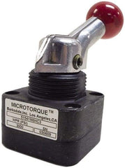 Barksdale - 2.8 GPM 0.17 Inlet Anodized Aluminum Hydraulic Control Valve - 0.17 Thread, 6,000 psi, 3" High x 2.03" Wide x 4.11" Long, 0.4 CV Rate - Industrial Tool & Supply