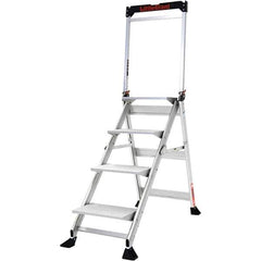 Little Giant Ladder - 4 Steps, 4' High, Type IAA Rating, Aluminum Step Stand - 375 Lb Capacity, 21-1/2" Base Width - Industrial Tool & Supply