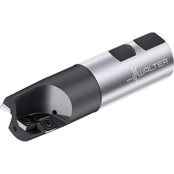 Walter - 31.9mm Cut Diam, 20.8mm Max Depth of Cut, 32mm Shank Diam, 115mm OAL, Indexable Square Shoulder End Mill - Weldon Shank, 0° Lead Angle, Through Coolant, Series M4792-W - Industrial Tool & Supply