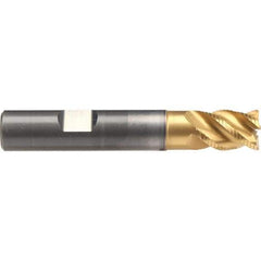 Emuge - 20mm Diam, 26mm LOC, 4 Flute Solid Carbide Roughing & Finishing End Mill - TiN/TiAlN Finish, 92mm OAL, 20mm Shank Diam, Weldon Shank, 45° Helix, Stub Length - Industrial Tool & Supply