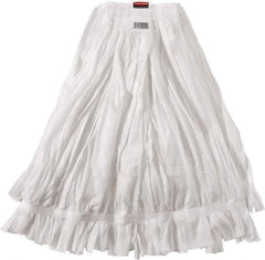 Rubbermaid - 1" White Head Band, Medium Rayon Cut End Mop Head - Hook & Loop Connection, Use with Wet Mop Hook & Loop Handles - Industrial Tool & Supply